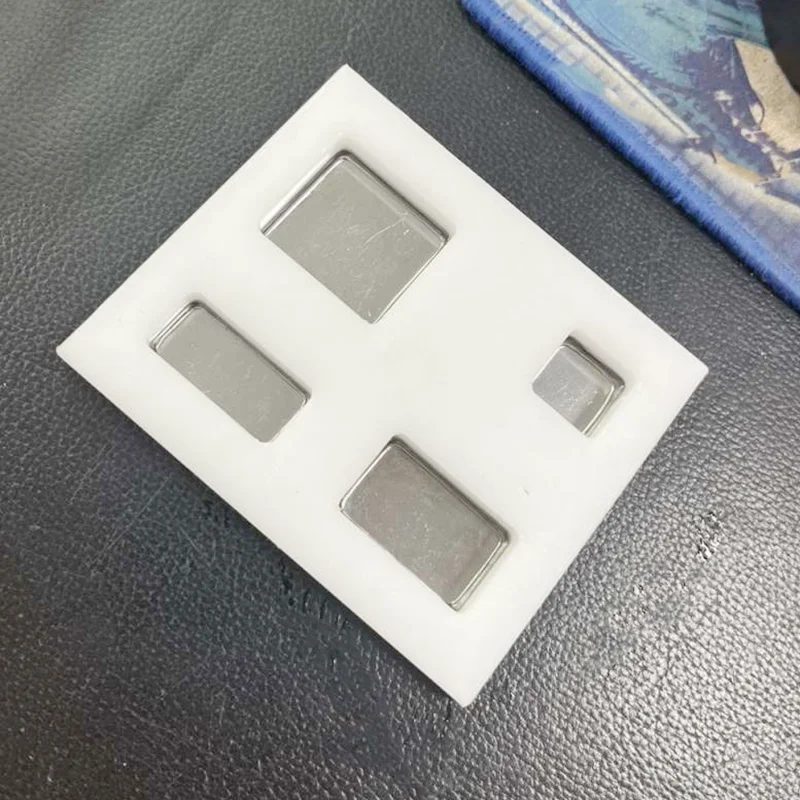 4 Holes Makeup Repressing Mold Custom Plastic Acrylic Cosmetic Eyeshadow Powder Press Mould