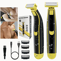 Beard Shaver for Man Body Hair Trimmer Groin Hair Epilator T-Blade Design for Full Body Hair Removal Lithium Battery