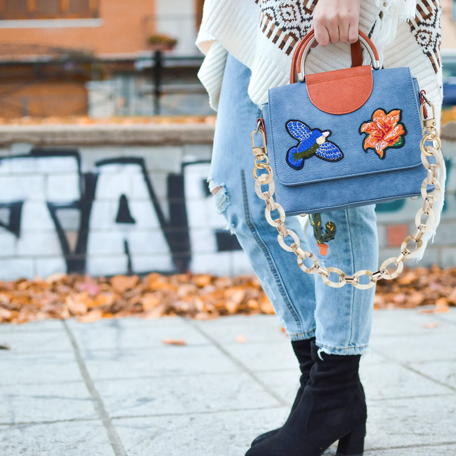 موضة الراتنج حقيبة سلسلة المرأة الملونة خفيفة الوزن محفظة استبدال حزام في الهواء الطلق حفلة اليدوية الراتنج محفظة مقبض التبعي