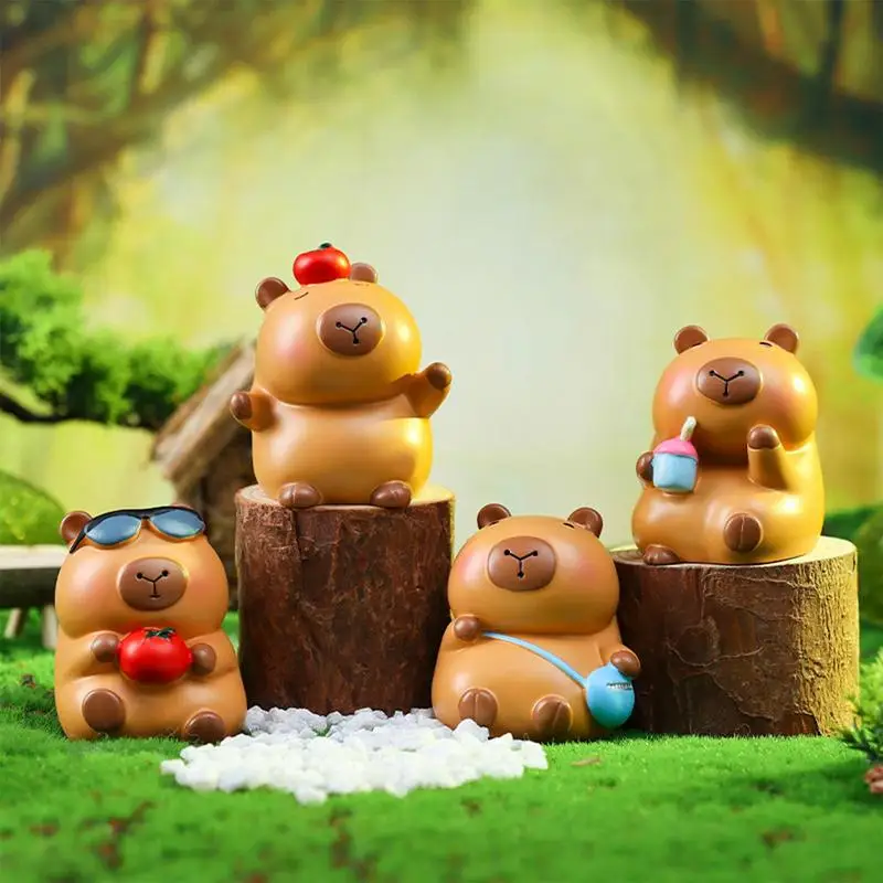 

Resin Capybara Capybara Action Figure Cartoon Animal Doll Super Figure Toy Heal Your Mood Wild Animals Crawling Toys