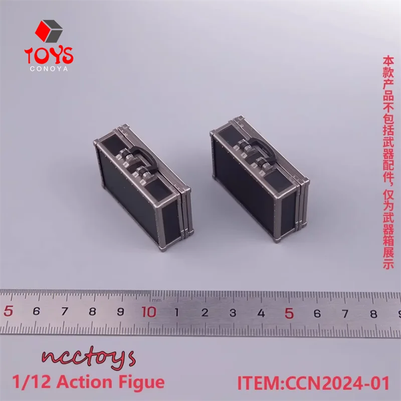 CCN2024 Mini-Soldat-Waffenbox im Maßstab 1:12, Szenenzubehör, militärisches, nicht funktionales Modell, Pistole, Sammlermodell für 15,2 cm große Figur