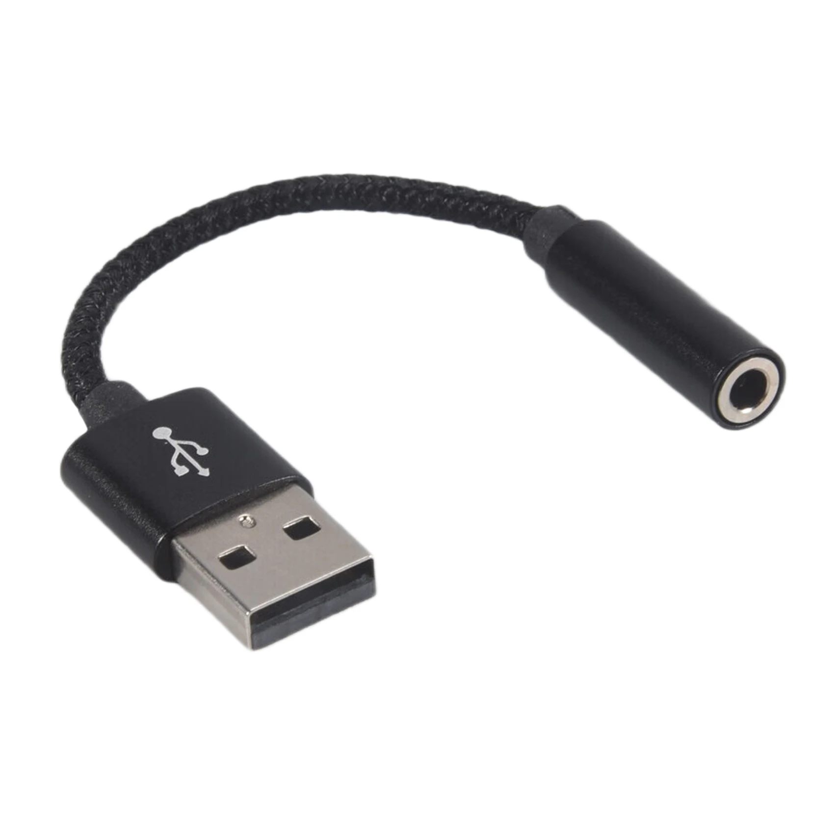 AA60 USB to 3.5mm Audio Adapter External Stereo Sound Card Headphone Microphone Jack for PC Laptop for PS4