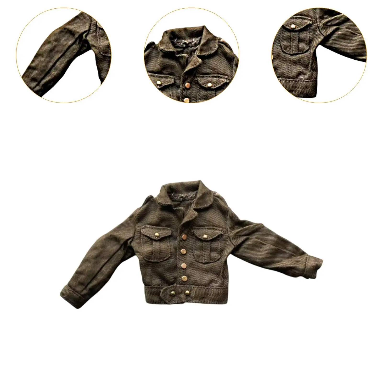 1/6スケール男性フィギュアジャケットコスチュームファッションドレスアップ手作りドールアクセサリーアクションフィギュア服ミニ12インチフィギュア用