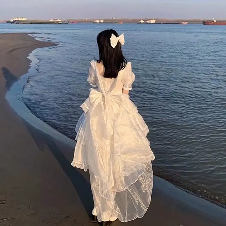 Primavera y verano nueva versión coreana vestido + vestido de princesa de hadas de moda