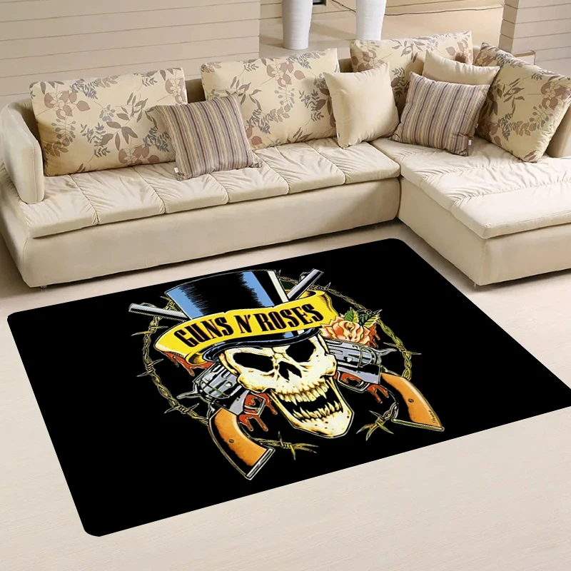 Aesthetic Room Decoration G-Guns N Roses Band House Entrance Mat Kitchen Rug Rugs Carpets Balcony Home Foot Carpet Doormat Door