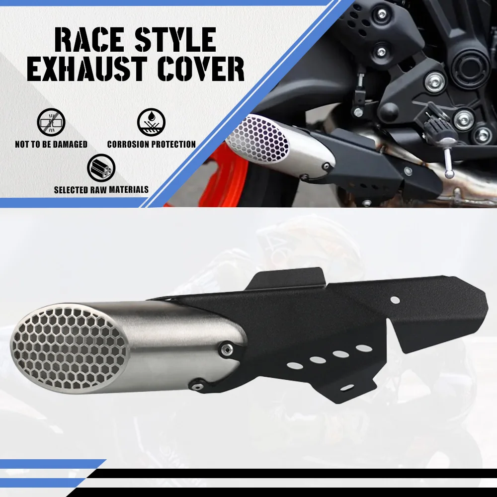 2025 2024 Motorcycle Exhaust Pipe Muffler Cover For YAMAHA YZF R7 MT-07 MT07 Tracer FZ-07 XSR 700 XTribute TRACER700 TRACER 7 GT