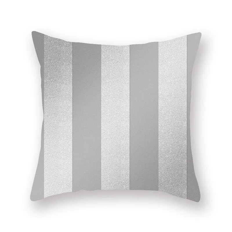 

New Nordic Grey Geometric Pillow Covers Polyester Throw Pillows Cover Modern Fashion Livingroom Sofa Bed Cushion Cover 45X45cm