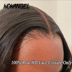 7x7 HD lace Closure Only Invisible HD Transparent Lace Melt Skins Straight 6x6 HD Lace Closure Human Hair Remy Hair Pre Plucked