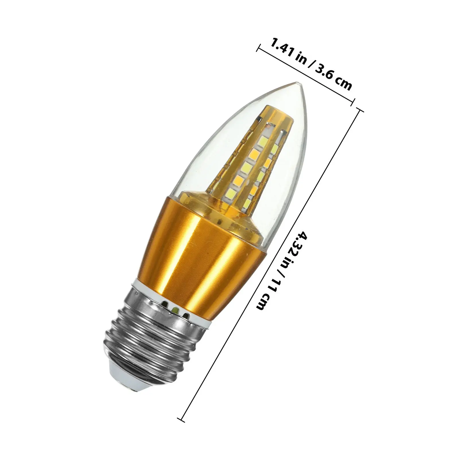 7W LED Smart Dimmable Bulb, 3-Color Changing, E27 Base, for Floor & Wall Lamps, Home Decor