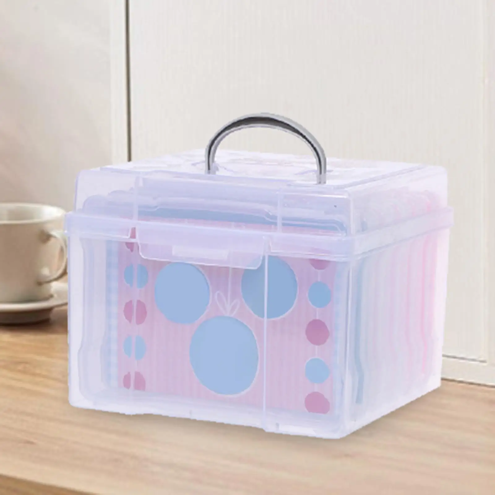 Greeting Card Storage Box Photos Organizer Box for Stickers Home Envelopes