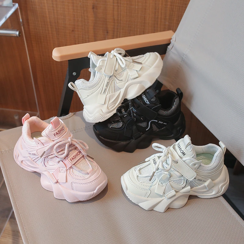 

Модные детские кроссовки 2026 года: Новые повседневные спортивные кроссовки для мальчиков и девочек, дышащие сетчатые школьные кеды с нескользящей подошвой