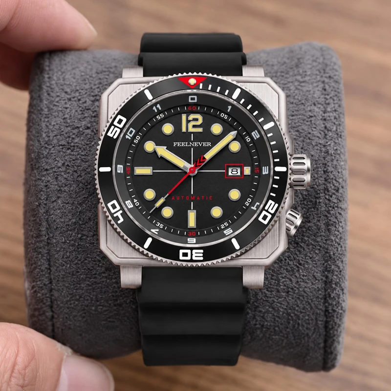 FEELNEVER Mechanical Watches for Men Top Brand Luxury Diver Watch Men Sapphire Luminous Automatic Wristwatch Relogio M asculino