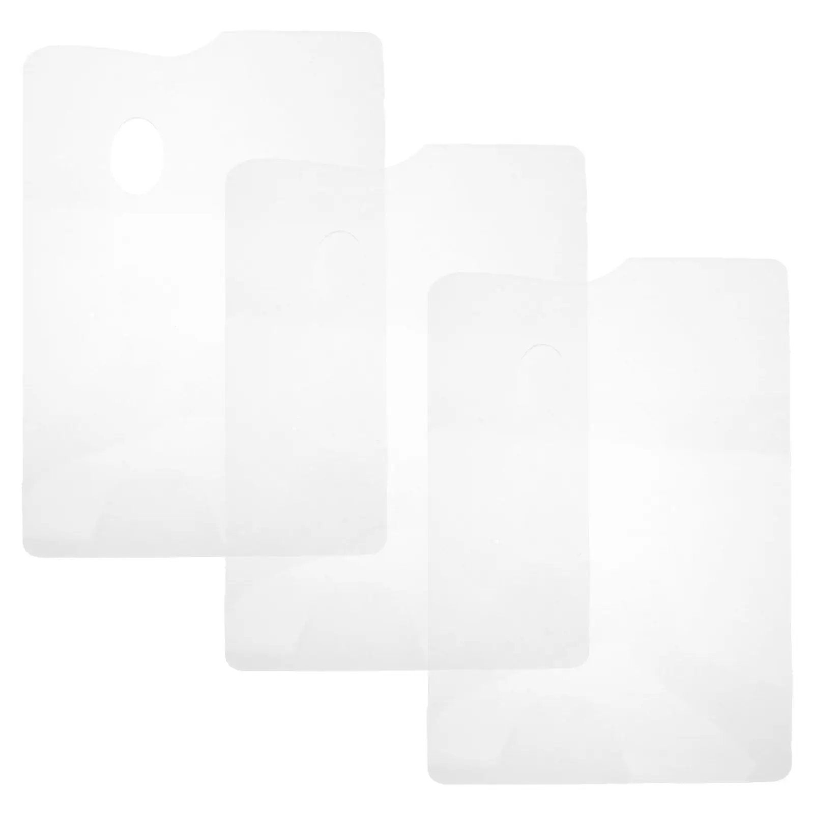 3Pcs Oil Painting Palette Acrylic Transparent Color Palette Thumb Hole Non-Stick Paint Tray Easy Clean for Acrylic Watercolor
