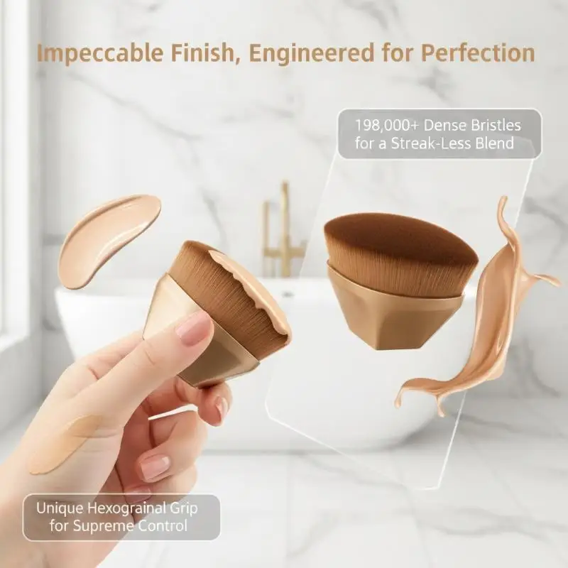 1pcs Gold Magic Brushes Makeup Brush Beauty Powder Face Soft Base Make Up Blush Portable Professional Foundation Large Cosmetics