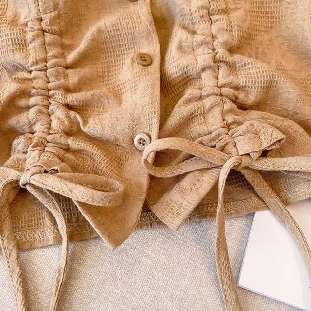 

Простая блузка с v-образным вырезом на шнуровке и шнуровкой, свободные осенне-весенние рубашки с длинными рукавами, нерегулярная женская рубашка в стиле ретро, топ для офиса