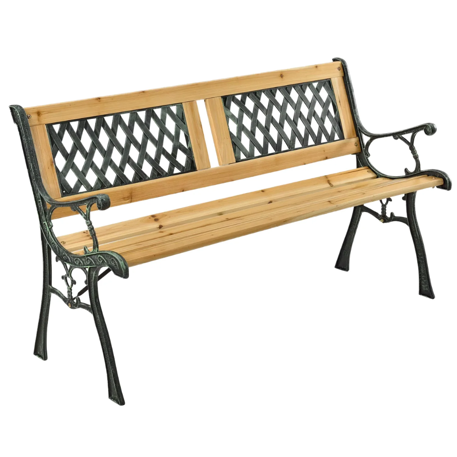 Modern Minimalist Solid Wood Metal Patio Bench Eco-Friendly Dining Outdoor Furniture for Courtyard Garden Restaurant Exterior