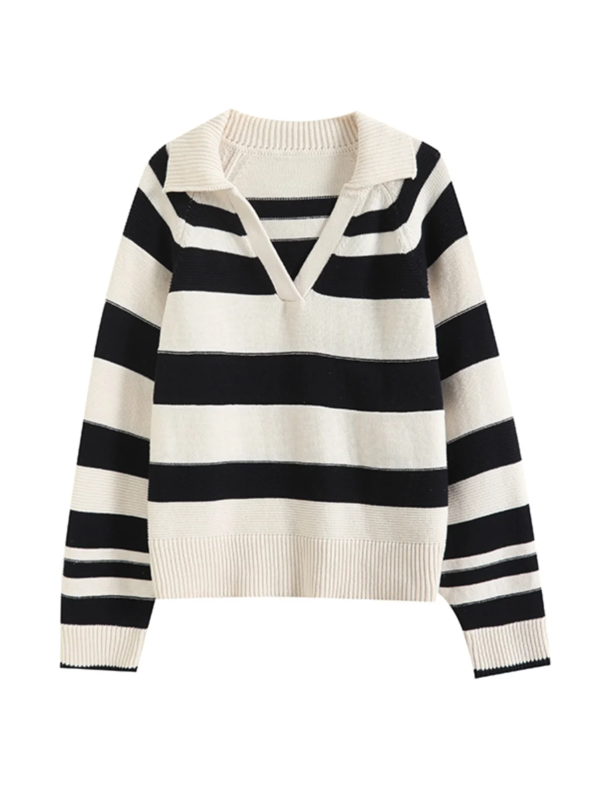 ノルディック C+ウッド 990 プラス レディース スタンドフィット ウールブレンド スポーツ ストライプ ニット セーター パーカー 秋 ロングスリーブ ターンダウンカラー