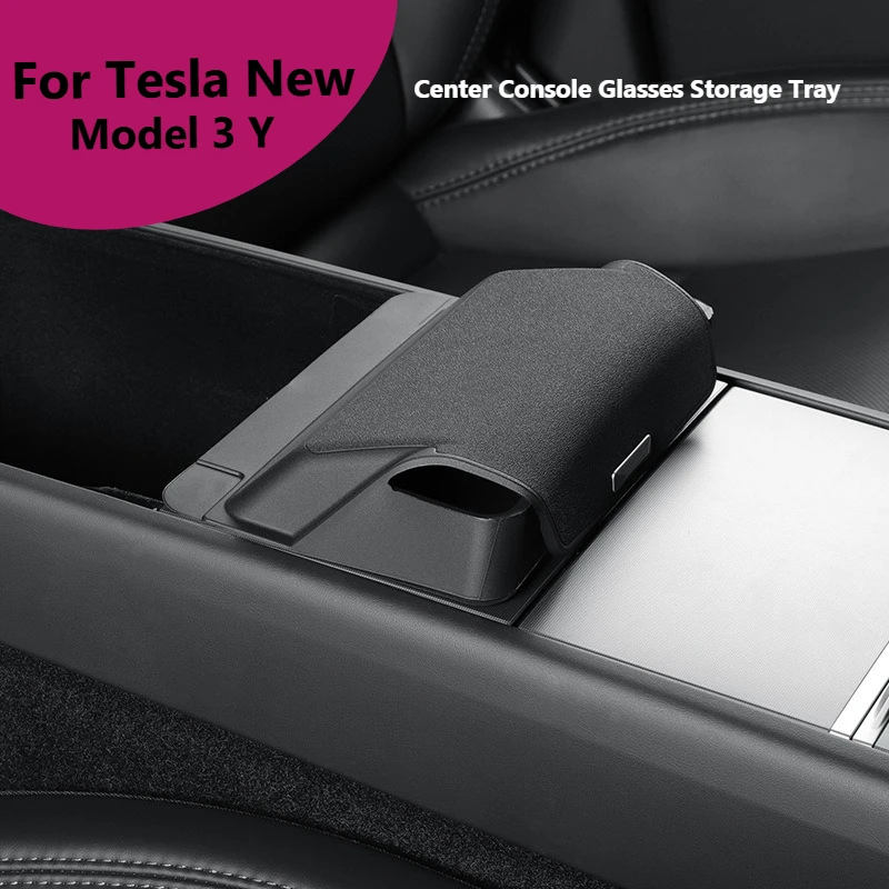 For Tesla Model 3 Y Highland Juniper 2026 Central Armrest Storage Box Multi-Functional Glasses Phone Holder Car Accessories