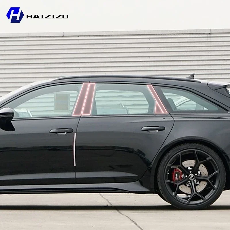 

For Audi RS6 2021-2024 B/C pillar protective sticker TPU transparent protective film anti scratch and anti fingerprint refit