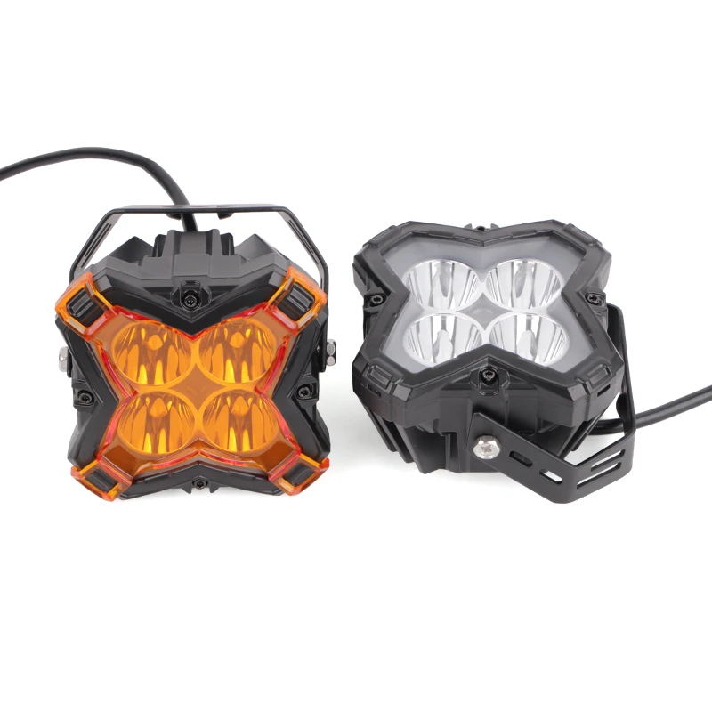4Inch Led Work Light Two-color 6000K 3000K Car Headlight Fog Light Running Light 80V for Truck Off-road Vehicle Work Light