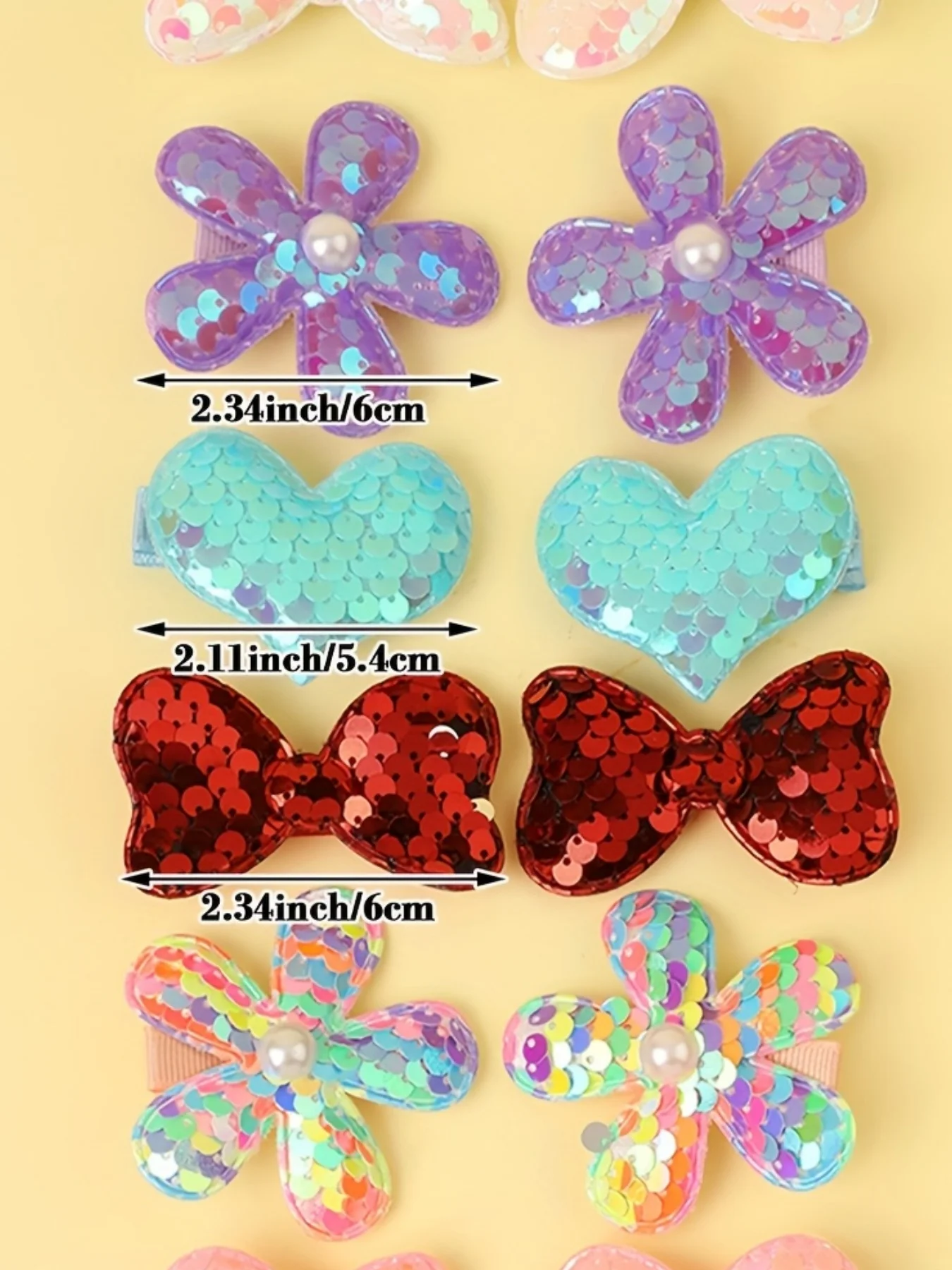 12/14/24/38 قطعة مشبك شعر على شكل زهرة الحب متعدد الألوان - يلمع كل يوم كهدية للمراهقين! #2