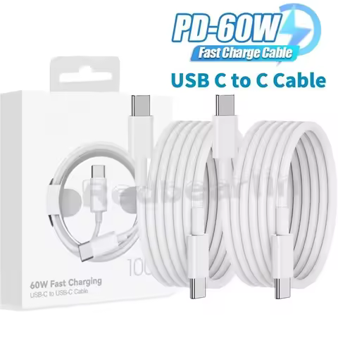10pcs 65W 3A 1M 6FT Fast Quick Charging C to C USB C PD Type c Cable Cables For Samsung S22 S23 Note 20 htc lg Phone 15 pro