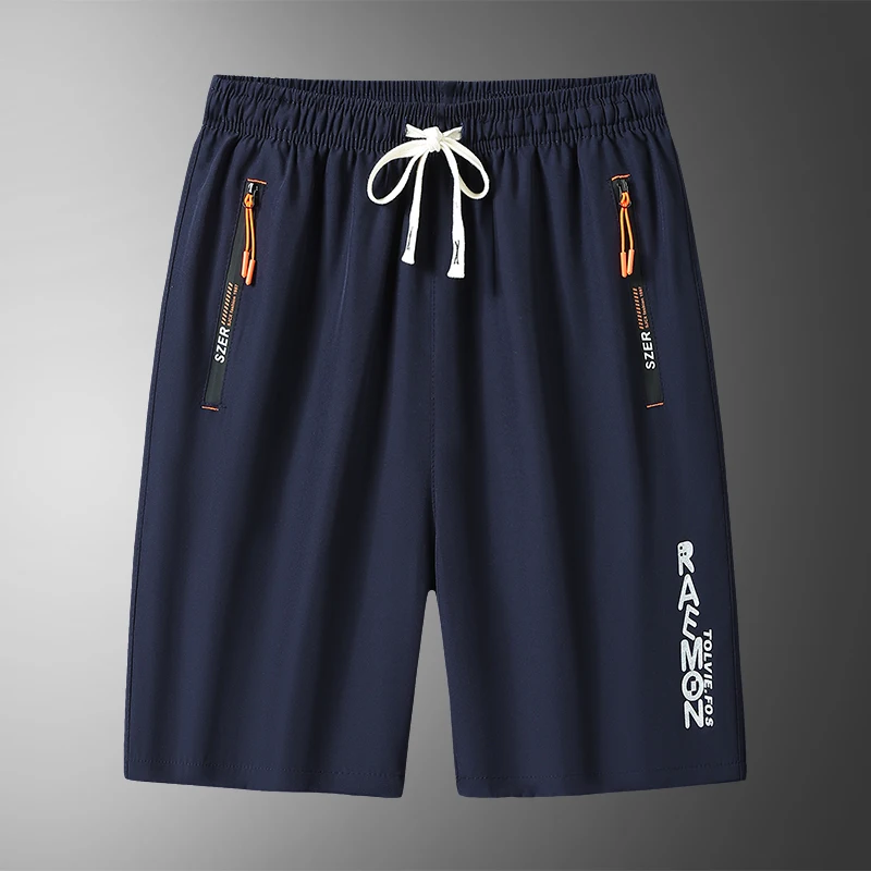 【 M-8XL 】 Large men's shorts, quick drying breathable five quarter pants, mid length pants, straight leg casual running sports p image 5