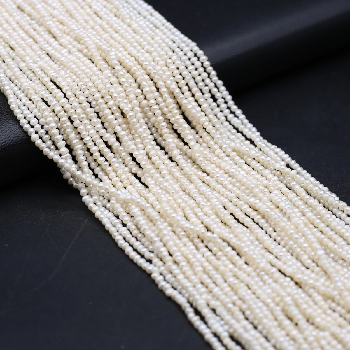 1.8-2mm Potato Shaped Pearls Beads Natural Freshwater Pearls Spacer Beads for Jewelry Making DIY Necklace Bracelet Accessories