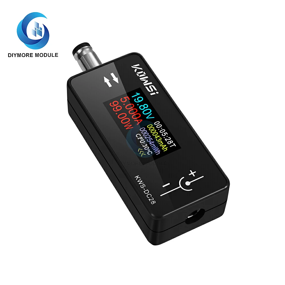 0.96 polegadas TFT HD Display Digital DC 5.5*2.5 USB DC Interface Tester Tensão Amperímetro Medidor de Potência DC 4 ~ 30V 0 ~ 12A
