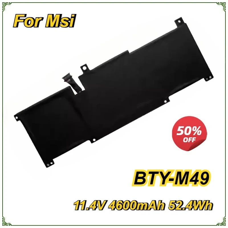 BTY-M49 11.4V 52.4WH Laptop Battery for Msi Prestige 14 A10M A10SC A10RAS A11SCX A11SC High Quality Replacement Battery