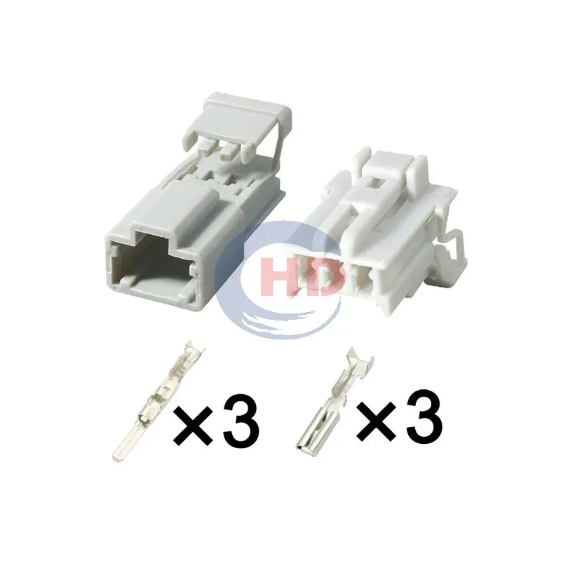 1-20 sets  3pin Electrical Power Cable Holder Wire Connector Plug 6098-0242 6098-0241