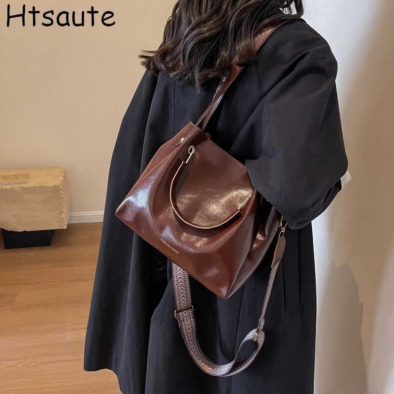 

Casual PU Top-handle Crossbody Bags Solid Zipper Women's Handbag Fashion High Capacity Solid Color Single Shoulder Totes Bag