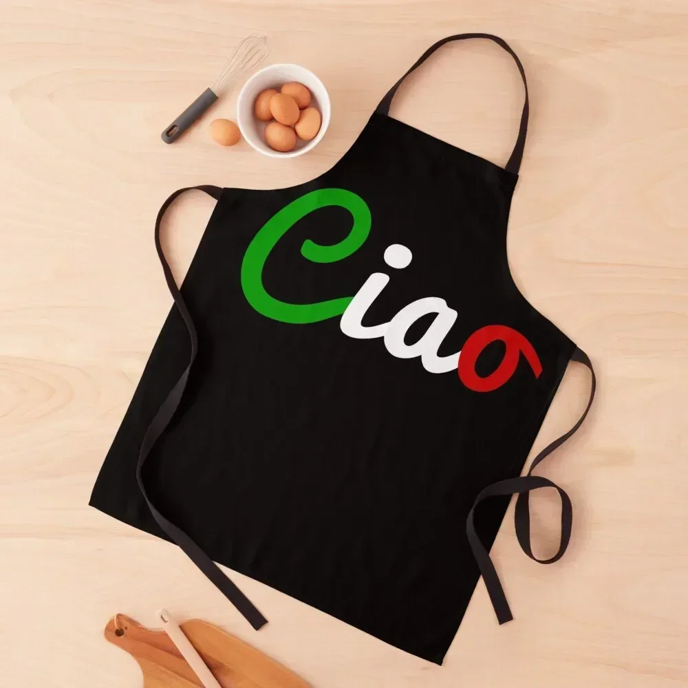 

Ciao Italian Greeting Apron Kitchens For Men for women with pocket Manicurists Apron