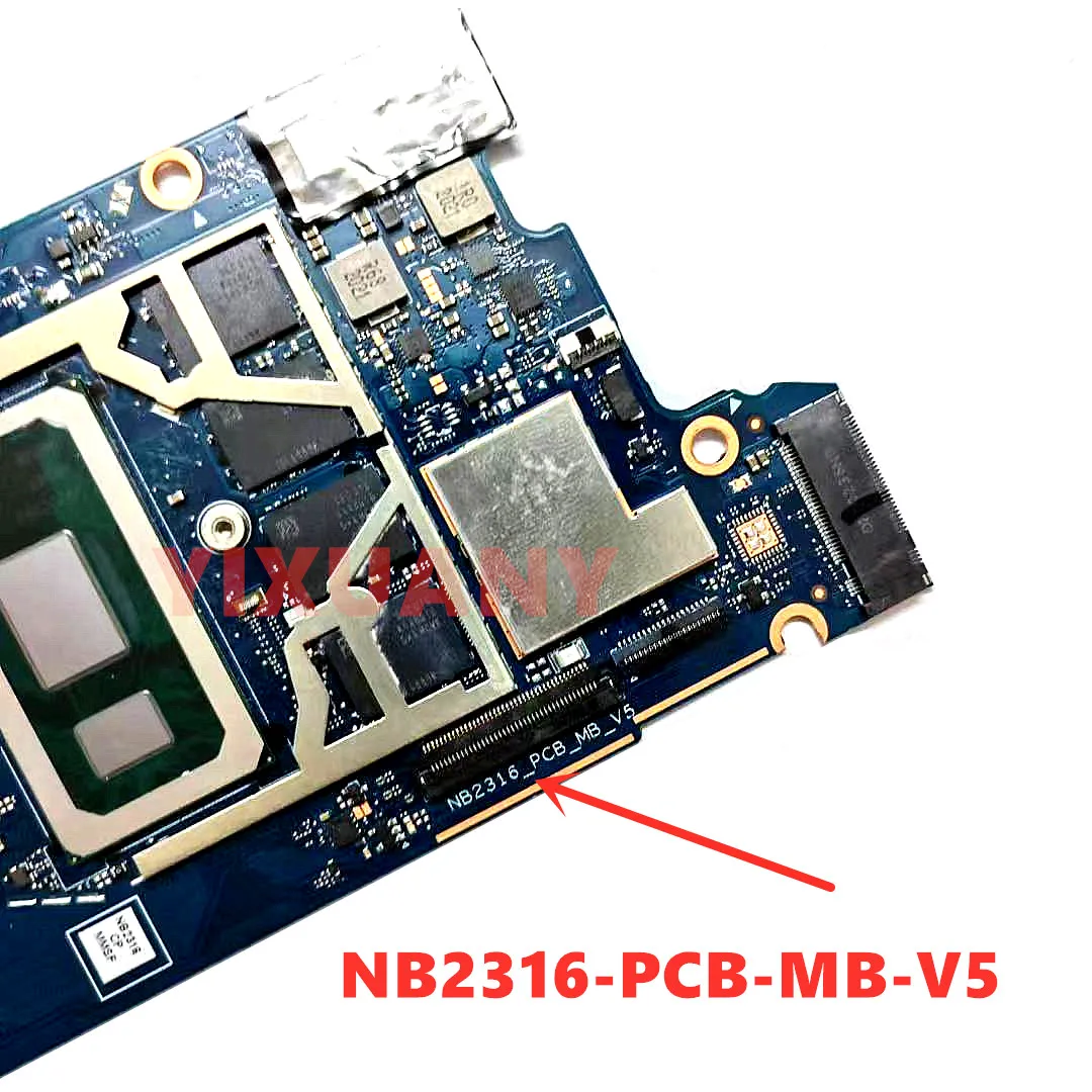 NB2316-PCB-MB-V5 dla Lenovo Yoga Duet 7-13 iml05 Notebook płyta główna NB2316 z I5/ I7 10th Gen cpu 8G/16G RAM 100% praca testowa