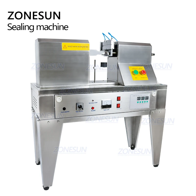 ZONESUN Plastic Tube Sealing Machiner Ultrasonic Soft Hose Sealer Equipment Tool Composite Hose Welding Cosmetic Cream Container