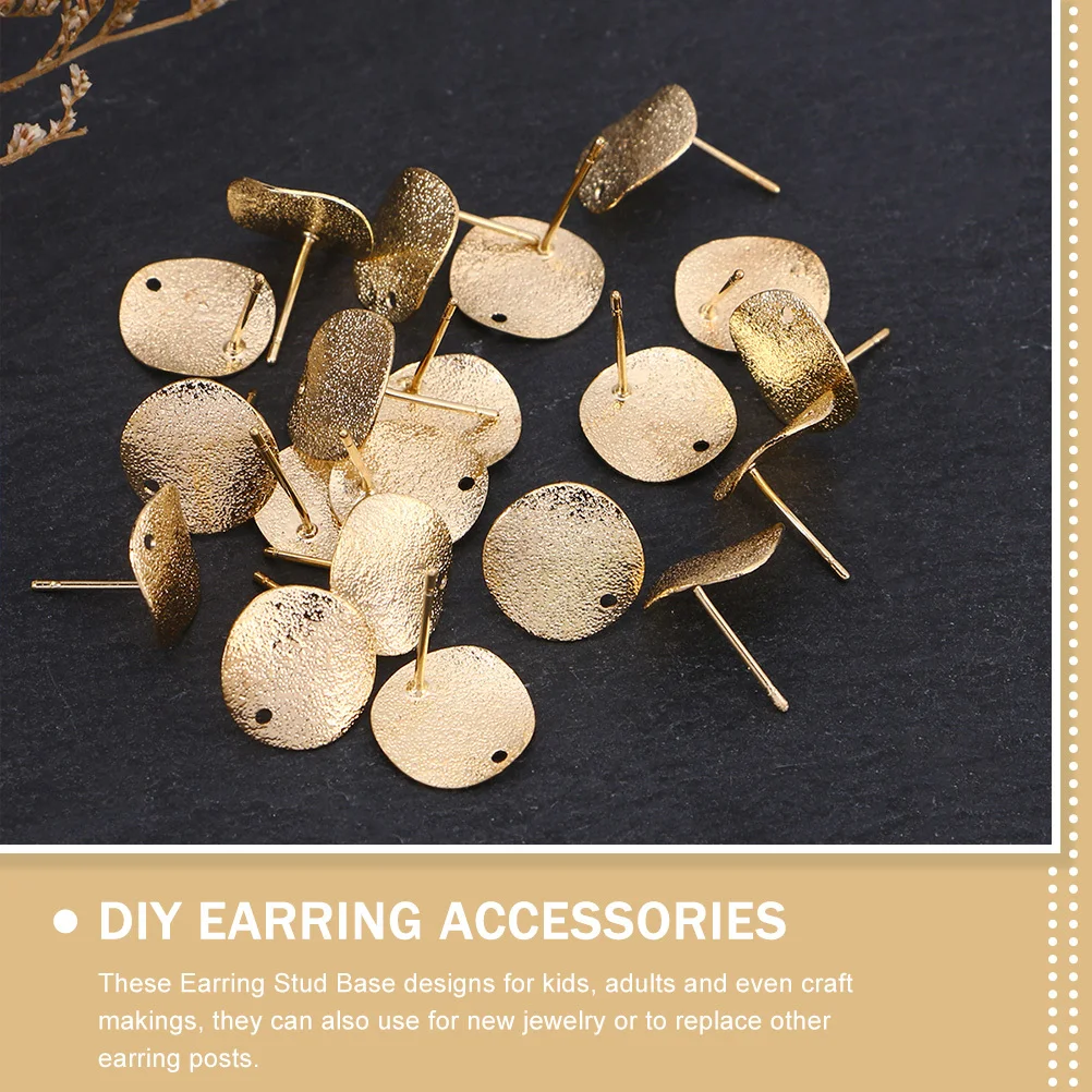 

30Pcs Alloy Earring Stud Bases Durable Lightweight DIY Earring Making Accessories for Handmade Jewelry Birthdays Gifts Jewelry