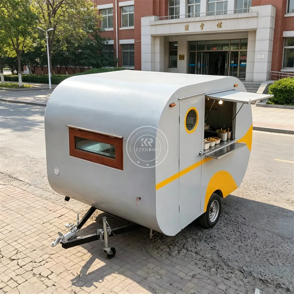 

Concession Street Pizza Food Trailer Street BBQ Hot Dog Coffee Ice Cream Cart Mobile Food Truck Fully Equipped