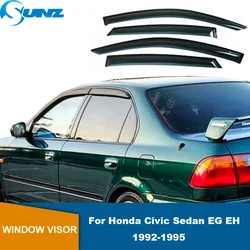 Window Visors For Honda Civic Sedan EG EH 1992 1993 1994 1995 Car Rain Shield Side Vent Window Visor Windshield Weathershield