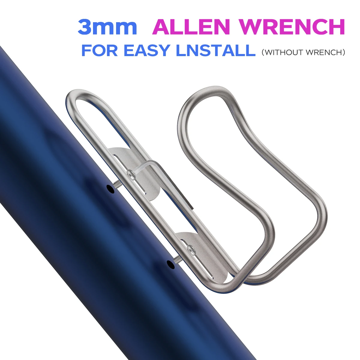 

Matte Grey Titanium Alloy Water Bottle Holder Ultra-light 35g Durable Portable Carabiner Clip for Outdoor Sports And Travel