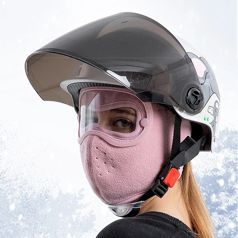 Winter Windproof Anti -dust Full Face Mask Cycling Ski Breathable Masks Eye Shield High Definition Anti Fog Goggles  Hood Mask