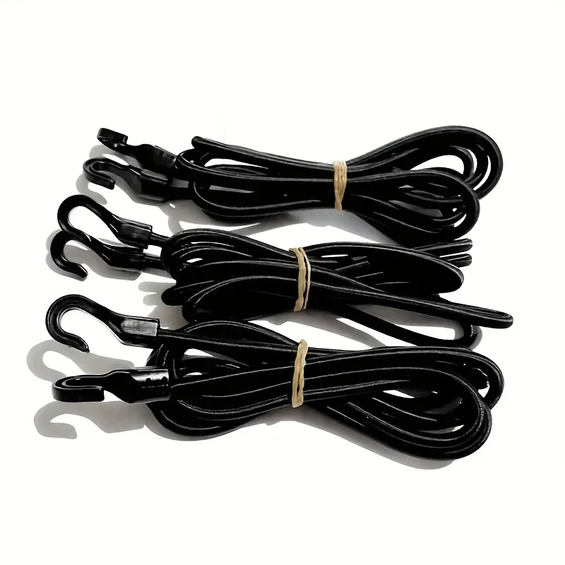 1m/2m Wytrzymały elastyczny pasek Bungee Shock Cord Stretch Plastic Hook Namiot samochodowy Bagaż Kajak Łódź Kajak Rowery Lina Krawat