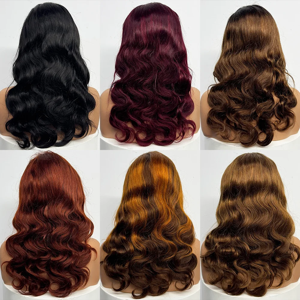 4x4 الدانتيل إغلاق شعر مستعار 280% الكثافة الجسم موجة 100% باروكة من شعر طبيعي 20 بوصة البرازيلي شعر ريمي شعر مستعار قبل قطعها للنساء السود