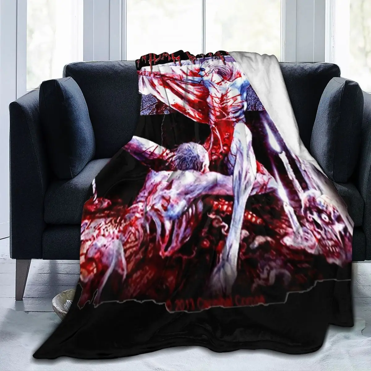 Cannibal Corpse Rock Band Merchandise Blanket Coral Fleece Plush Sofa Heavy Metal Throw Blanket Cozy Warm for Office Bedspreads