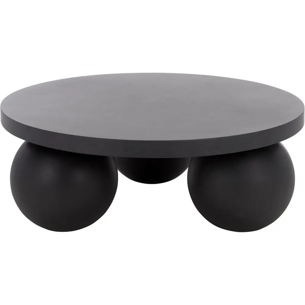 

Round Pedestal Coffee Table - Black - Weatherproof - Perfect for Outdoor Spaces, 37.8 x 37.8 x 14.2