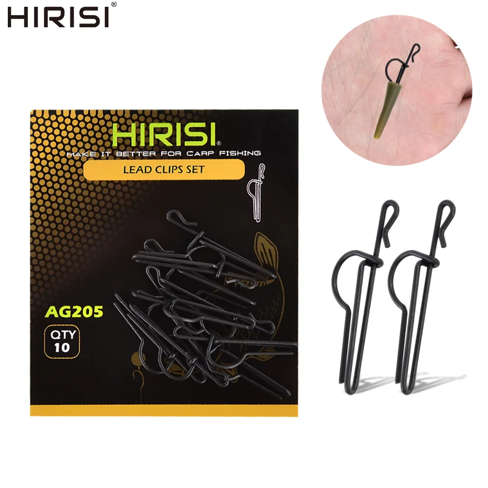 Hirisi 10 Stück Karpfenangeln Schnellwechsel-Clips Schnappverbinder Hochfest Rostfrei Langlebig für Angelzubehör AG205