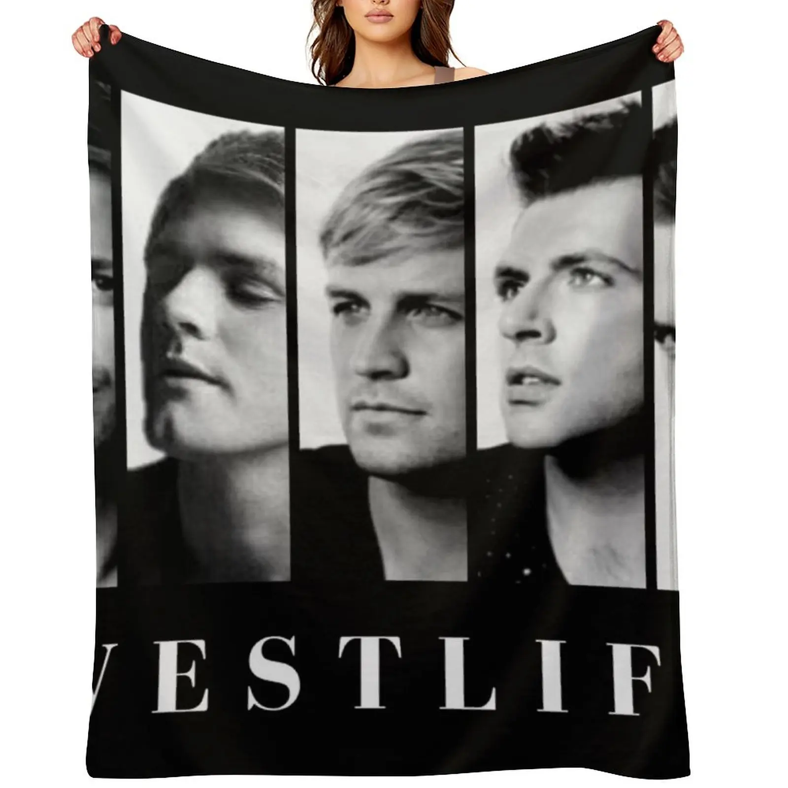 

West-life Vintage Members Throw Blanket warm for winter manga Nap Luxury Thicken Blankets