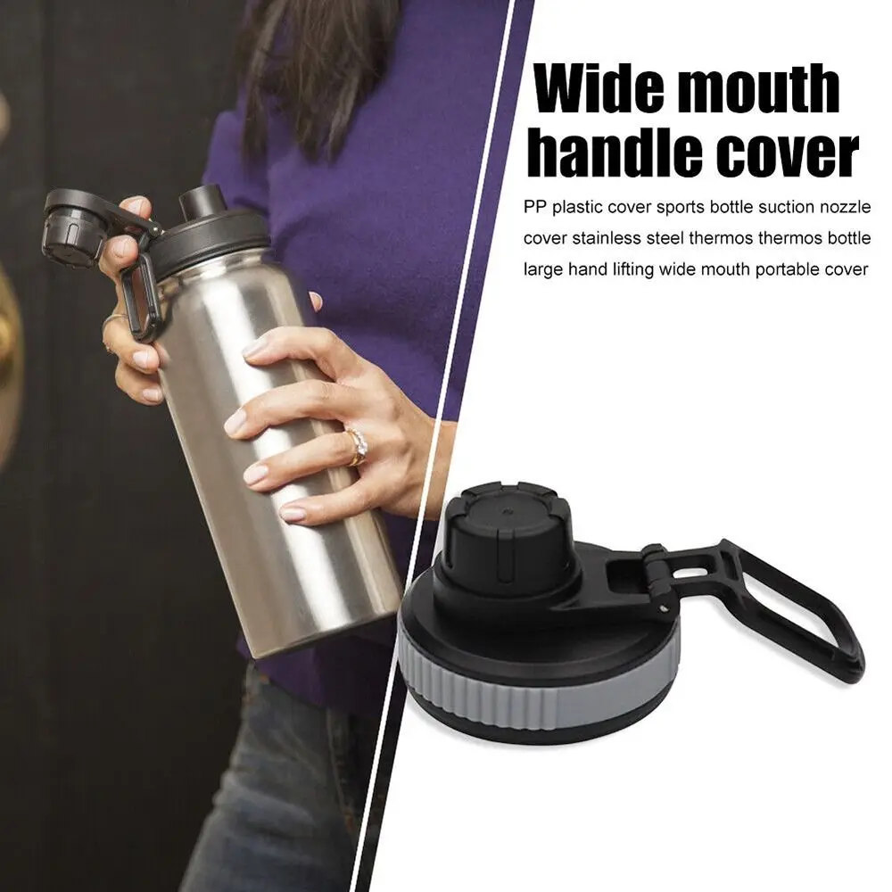 Wide Mouth Water Bottle Cup Straw Flip Lid Cap Replacement Cover for Flask