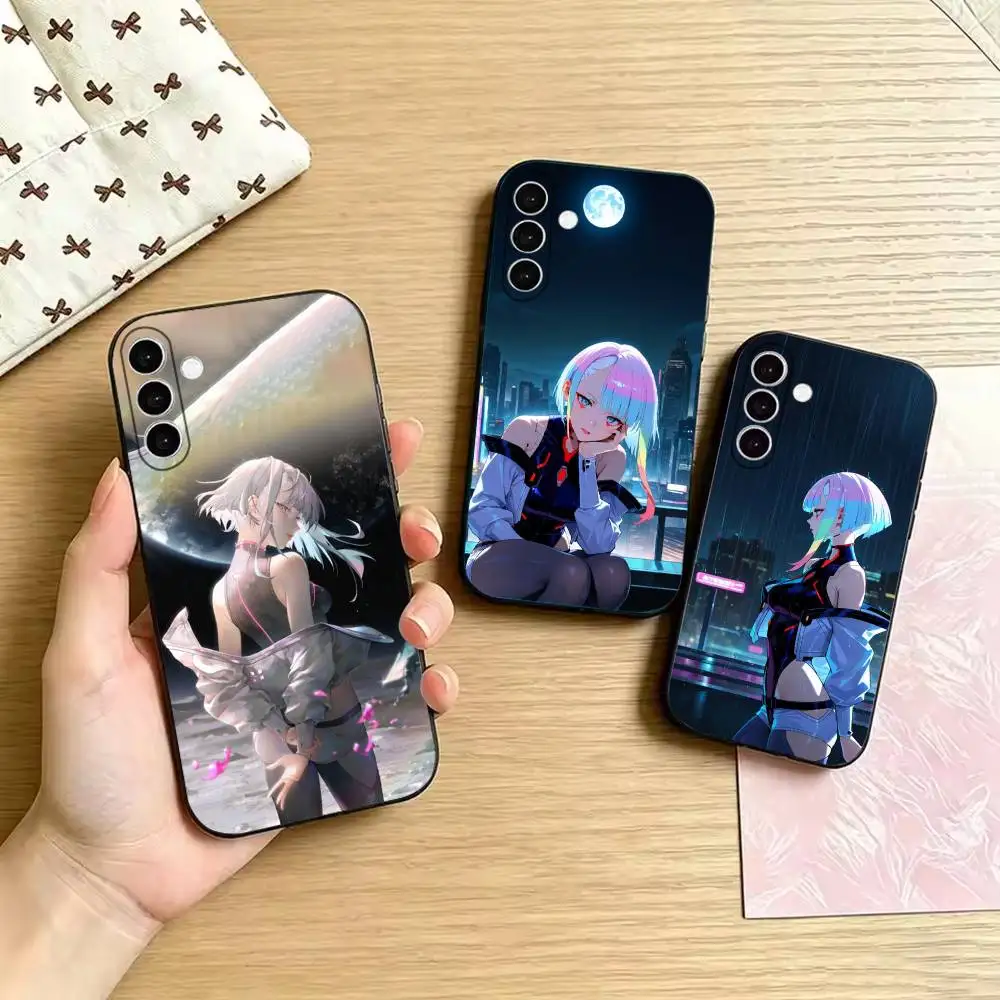 Cyberpunk Edgerunners Shockproof Black Case, Compatible with Samsung Galaxy A02S,A12-A52,A21S,A31,A41,A51,A71-A73,A30S