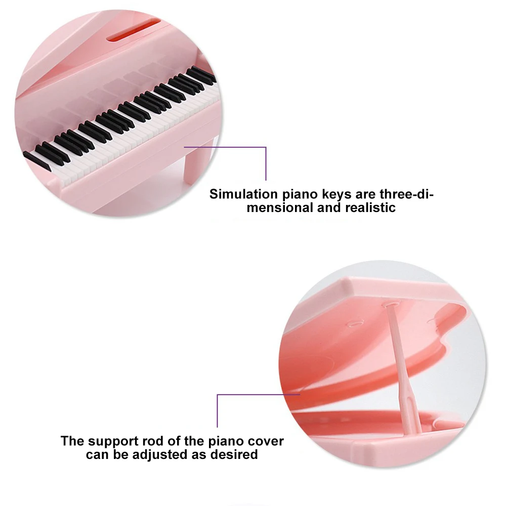 Piano Shape Piggy Bank Money Box Coins Cash Saving Box Safe Deposit Box Living Room Desktop Ornaments Kids Birthday Gift