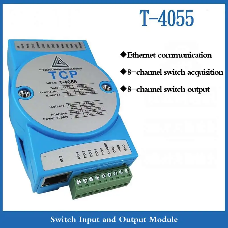 Switch Acquisition Module Digital Input And Output To Ethernet RJ45 MODUBS TCP Collector Card